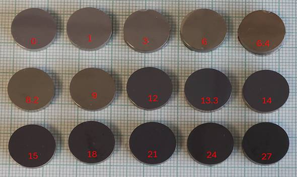 A group of circular objects with numbers
Description automatically generated